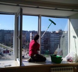 Мытье окон в однокомнатной квартире Владивосток